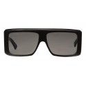 Balenciaga - Thick Square Acetate Gray Dark Sunglasses with Gray Lenses - Sunglasses - Balenciaga Eyewear