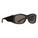 Balenciaga - Thick Round Acetate Gray Dark Sunglasses with Gray Lenses - Sunglasses - Balenciaga Eyewear