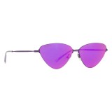 Balenciaga - Invisible Cat Sunglasses in Purple Metal with Purple Lenses - Sunglasses - Balenciaga Eyewear