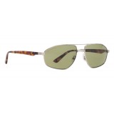 Balenciaga - Vintage Aviator Sunglasses in Silver Metal and Vintage Green Lenses - Sunglasses - Balenciaga Eyewear