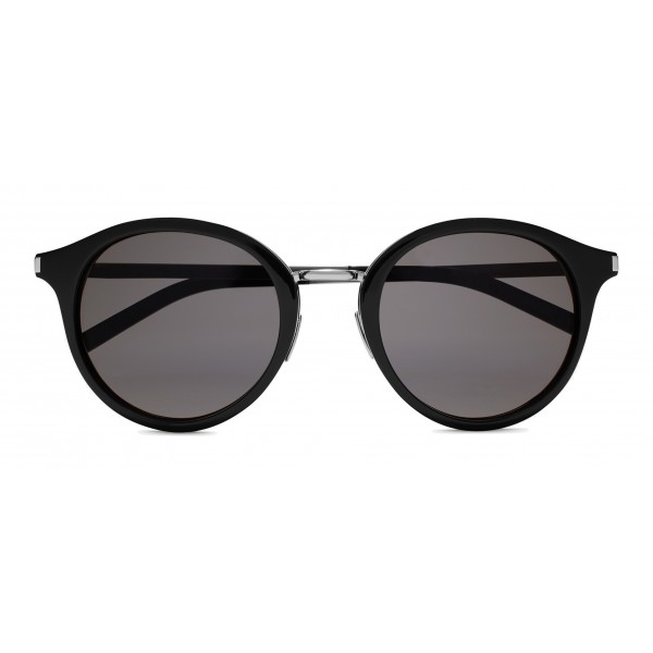 Yves Saint Laurent - Classic SL 57 Round Sunglasses with Metal Bridge and Mineral Glass Lenses - Bronze - Saint Laurent Eyewear