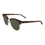 Yves Saint Laurent - Classic SL 108 Round Sunglasses with Polarized Mineral Glass Lenses - Havana - Saint Laurent Eyewear
