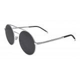 Yves Saint Laurent - Classic SL 210 Round Sunglasses with Double Metal Bridge - Grey - Saint Laurent Eyewear