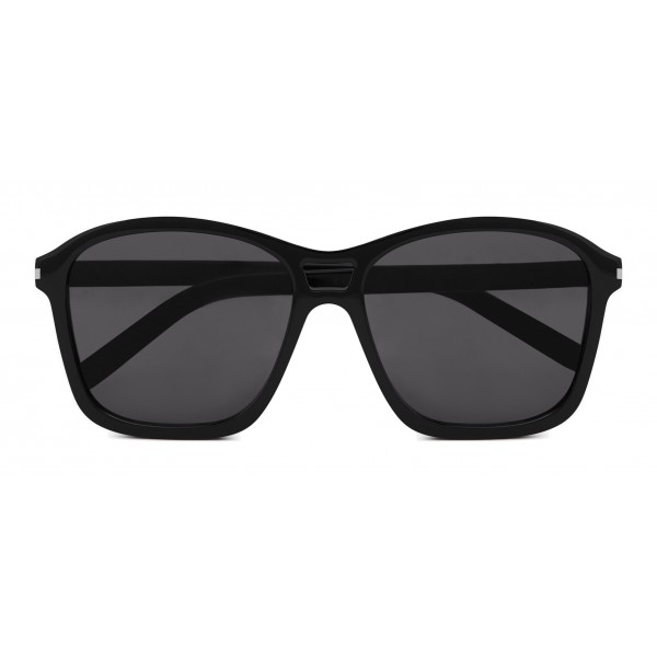 Yves Saint Laurent - Classic SL 258 Sunglasses with Square Frame Double Bridge - Black - Saint Laurent Eyewear