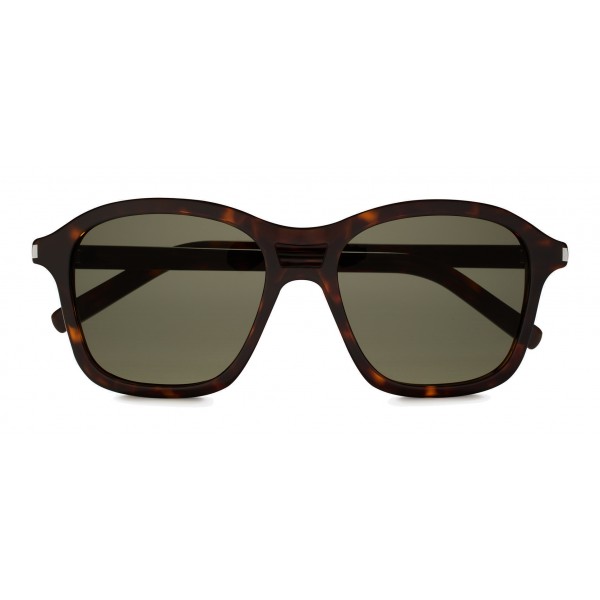 Yves Saint Laurent - Classic SL 258 Sunglasses with Square Frame Double Bridge - Havana - Saint Laurent Eyewear