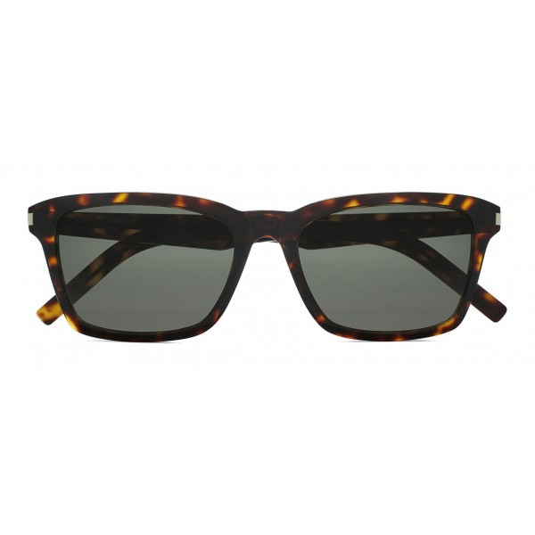 Yves Saint Laurent - Classic SL 258 Sunglasses with Rectangular Frame and Nylon Lenses - Light Havana - Saint Laurent Eyewear