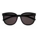 Yves Saint Laurent - Classic SL 284/F Sunglasses with Rounded Frame and Nylon Lenses - Black - Saint Laurent Eyewear