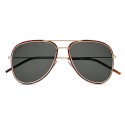 Yves Saint Laurent - Classic SL 294 Aviator Sunglasses with Double Metal Bridge - Gold - Saint Laurent Eyewear