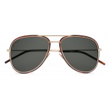 Yves Saint Laurent - Classic SL 294 Aviator Sunglasses with Double Metal Bridge - Gold - Saint Laurent Eyewear