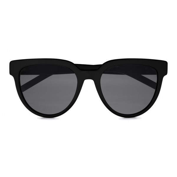 Yves Saint Laurent - Occhiali da Sole Monogramme SL M28 Cat Eye con Aste in Acetato - Nero - Saint Laurent Eyewear