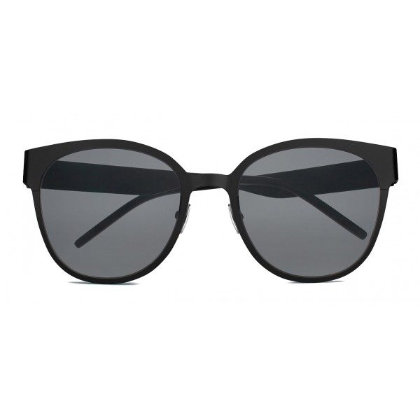 Yves Saint Laurent - Monogramme SL M42 Round Sunglasses with Nylon Lenses and Acetate Temples - Grey - Saint Laurent Eyewear