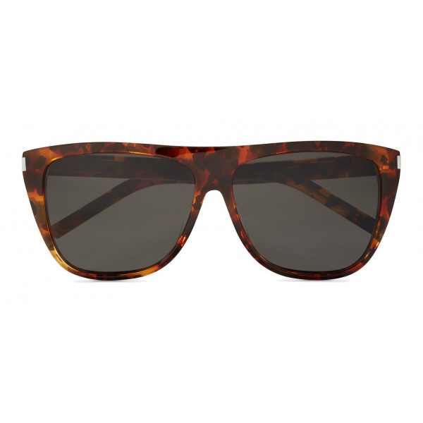 Yves Saint Laurent - New Wave SL 1 Sunglasses with Thick Frame - Havana Grey - Saint Laurent Eyewear