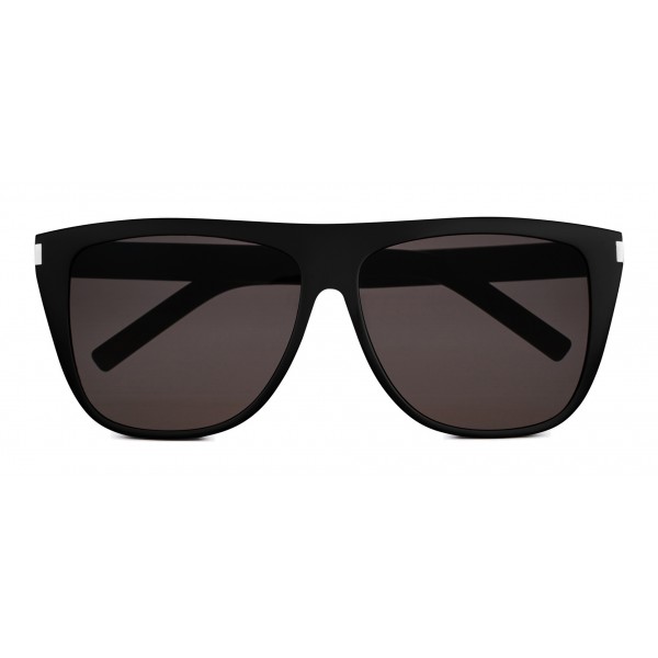 Yves Saint Laurent - Occhiali da Sole New Wave SL 1/F Slim con Montatura Wellington Quadrata - Neri - Saint Laurent Eyewear