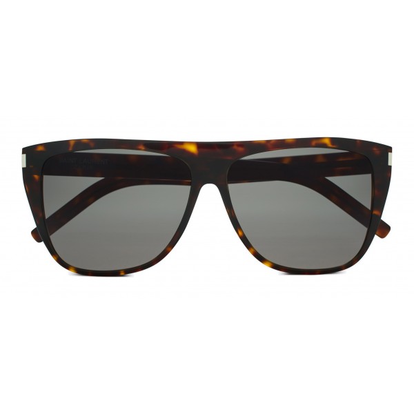 Yves Saint Laurent - New Wave SL 1/F Slim Sunglasses with Square Wellington Frame - Light Havana - Saint Laurent Eyewear