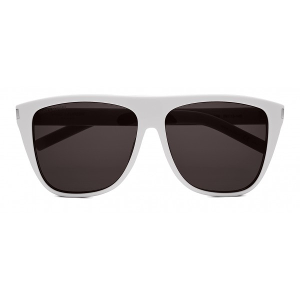 Yves Saint Laurent - Occhiali da Sole New Wave SL 1/F Montatura Wellington Quadrata - Bianco Stonewash - Saint Laurent Eyewear