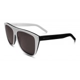 Yves Saint Laurent - New Wave SL 1/F Sunglasses with Square Wellington Frame - White Stonewash - Saint Laurent Eyewear