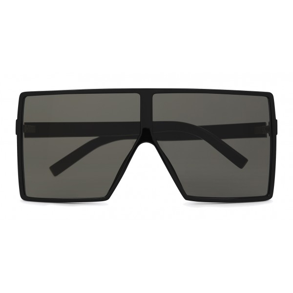 Yves Saint Laurent - New Wave 183 Betty Used Black Sunglasses in Acetate and Gray Lenses - Sunglasses - Saint Laurent Eyewear