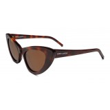 Yves Saint Laurent - New Wave SL 213 Lily Sunglasses with Triangular Frame - Havana - Saint Laurent Eyewear