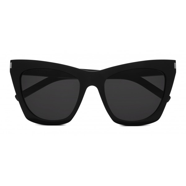 Yves Saint Laurent - New Wave SL 214 Kate Sunglasses with Triangular Frame - Black - Saint Laurent Eyewear