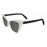 Yves Saint Laurent - New Wave SL 244 Victorie Sunglasses with Triangular Frame - Ivory - Saint Laurent Eyewear