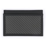 TecknoMonster - Cardcase - Black - Aeronautical and Leather Carbon Fiber Credit Card Case - Black Carpet Collection
