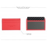 TecknoMonster - Cardcase - Nero - Porta Carte di Credito in Fibra di Carbonio Aeronautico e Pelle - Black Carpet Collection