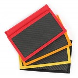 TecknoMonster - Cardcase - Yellow - Aeronautical and Leather Carbon Fiber Credit Card Case - Black Carpet Collection