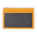 TecknoMonster - Cardcase - Arancione - Porta Carte di Credito in Fibra di Carbonio Aeronautico e Pelle - Black Carpet Collection