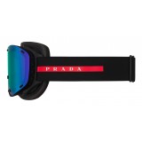 Prada - Prada Linea Rossa Collection - Maschera da Sci - Verde Blu - Prada Collection - Prada Eyewear