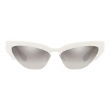 Miu Miu - Miu Miu Catwalk Sunglasses - Cat Eye - White Anthracite Silver Mirrored - Sunglasses - Miu Miu Eyewear