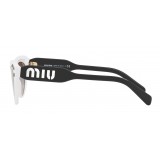 Miu Miu - Occhiali Miu Miu da Sfilata con Cristalli - Cat Eye - Bianchi Antracite Argento - Occhiali da Sole - Miu Miu Eyewear