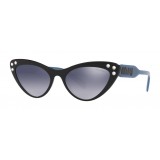 Miu Miu - Miu Miu Catwalk Sunglasses with Crystals - Cat Eye - Gradient Ink Mirrored - Sunglasses - Miu Miu Eyewear