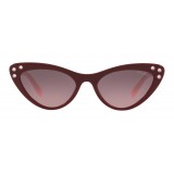 Miu Miu - Occhiali Miu Miu da Sfilata con Cristalli - Cat Eye - Grigio Sfumato Alabastro - Occhiali da Sole - Miu Miu Eyewear