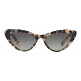 Miu Miu - Miu Miu Catwalk Sunglasses with Crystals - Cat Eye - Havana Gray Gradient - Sunglasses - Miu Miu Eyewear