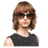 Miu Miu - Miu Miu Catwalk Sunglasses with Stars Logo - Cat Eye - Anthracite Gradient - Sunglasses - Miu Miu Eyewear