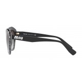 Miu Miu - Occhiali Miu Miu con Logo Stelle - Cat Eye - Antracite Sfumato - Occhiali da Sole - Miu Miu Eyewear