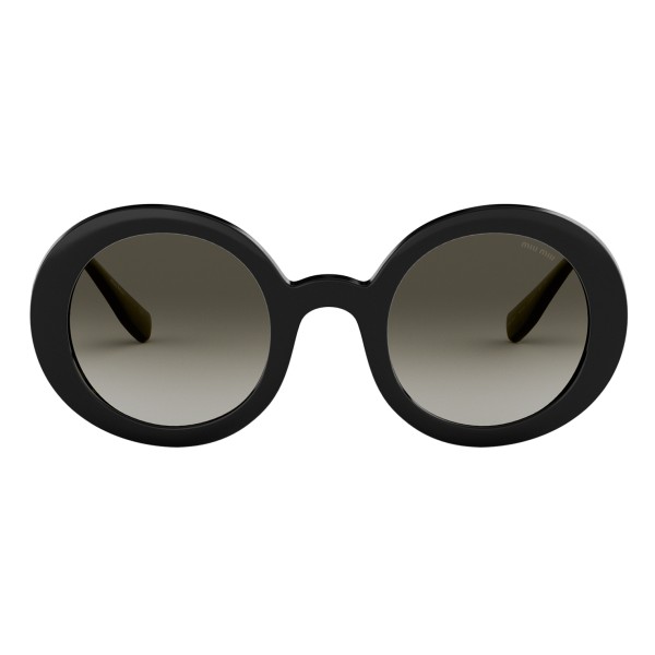 Miu Miu - Occhiali Miu Miu con Logo - Alternative Fit - Rotondi - Antracite Sfumato - Occhiali da Sole - Miu Miu Eyewear