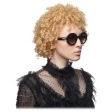 Miu Miu - Miu Miu Catwalk Sunglasses with Logo - Alternative Fit - Round - Anthracite Gradient - Sunglasses - Miu Miu Eyewear