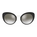 Miu Miu - Miu Miu Catwalk Sunglasses with Logo - Cat Eye - Anthracite Silver Gradient - Sunglasses - Miu Miu Eyewear