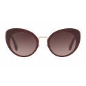 Miu Miu - Miu Miu Catwalk Sunglasses with Logo - Cat Eye - Bordeaux Gradient Brown - Sunglasses - Miu Miu Eyewear