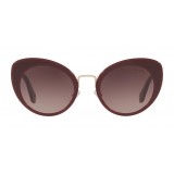 Miu Miu - Miu Miu Catwalk Sunglasses with Logo - Cat Eye - Bordeaux Gradient Brown - Sunglasses - Miu Miu Eyewear