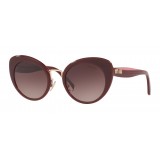 Miu Miu - Miu Miu Catwalk Sunglasses with Logo - Cat Eye - Bordeaux Gradient Brown - Sunglasses - Miu Miu Eyewear