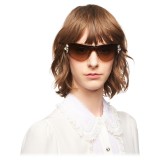 Miu Miu - Miu Miu Noir Sunglasses - Mask - Anthracite Gold - Sunglasses - Miu Miu Eyewear