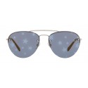 Miu Miu - Miu Miu Noir Sunglasses - Aviator - Blue Gold Mirrored with Silver Stars - Sunglasses - Miu Miu Eyewear