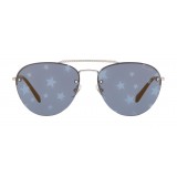 Miu Miu - Occhiali Miu Miu Noir - Aviator - Blu Oro Specchiata con Stelle Argento - Occhiali da Sole - Miu Miu Eyewear