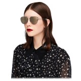 Miu Miu - Miu Miu Noir Sunglasses - Aviator - Gold Mirrored - Sunglasses - Miu Miu Eyewear