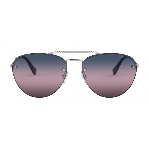 Miu Miu - Miu Miu Noir Sunglasses - Aviator - Periwinkle Blue White - Sunglasses - Miu Miu Eyewear