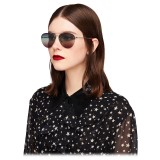 Miu Miu - Occhiali Miu Miu Noir - Aviator - Blu Verde - Occhiali da Sole - Miu Miu Eyewear