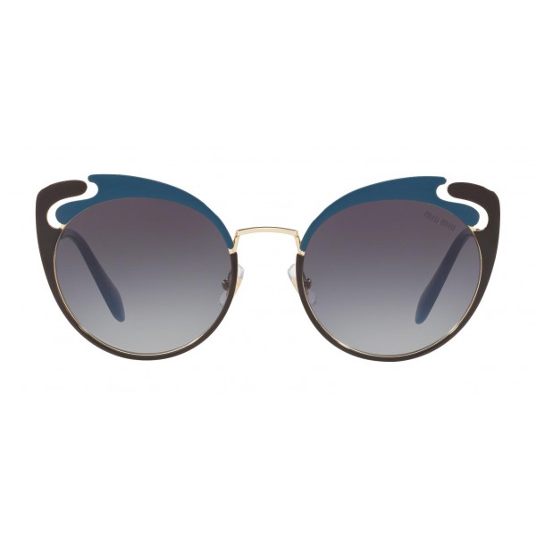 Miu Miu Miu Miu Noir Sunglasses Cat Eye With Cut Cut Lenses Smoke Gradient Sunglasses 2164