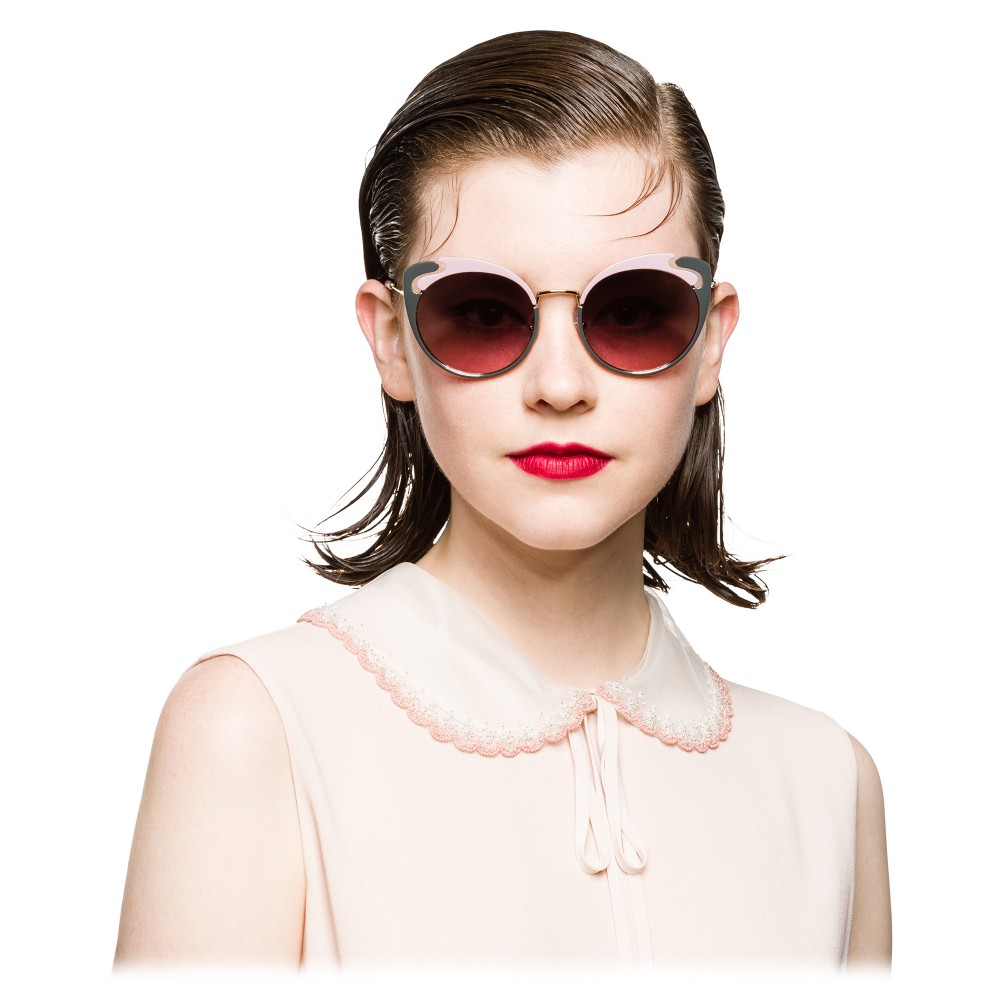 Miu Miu - Miu Miu Noir Sunglasses - Cat Eye with Cut Cut Lenses - Grey ...